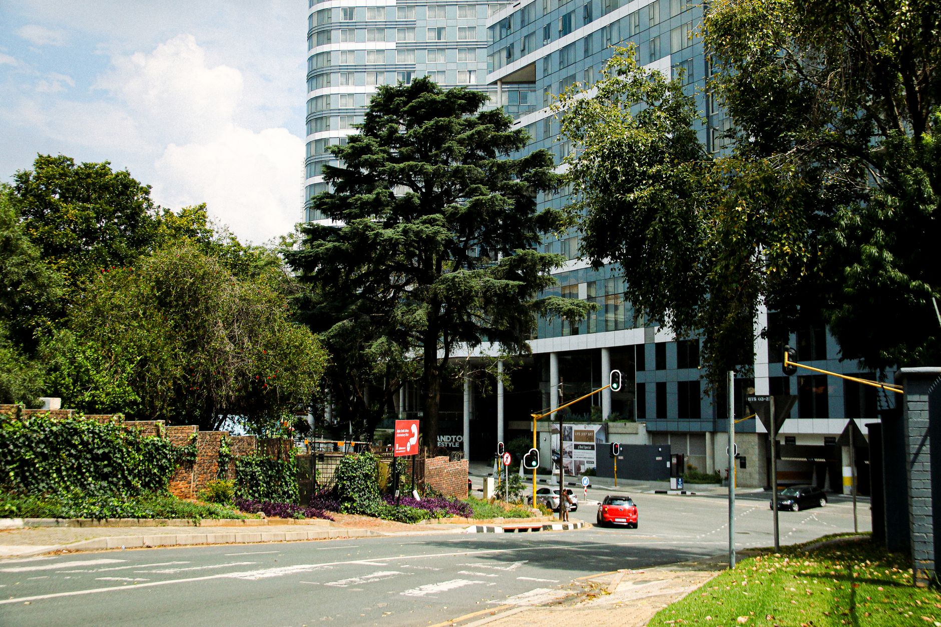 Sandton skyline and business office exterior